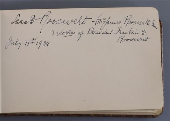 An album of famous peoples signatures, c.1934-6, compiled by Lieut. Colonel Alexander Elder Beattie,